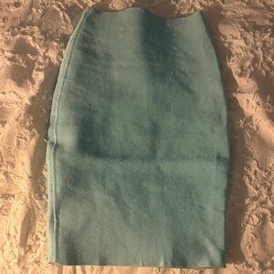 Classic High-Waist Pencil Skirt in Teal